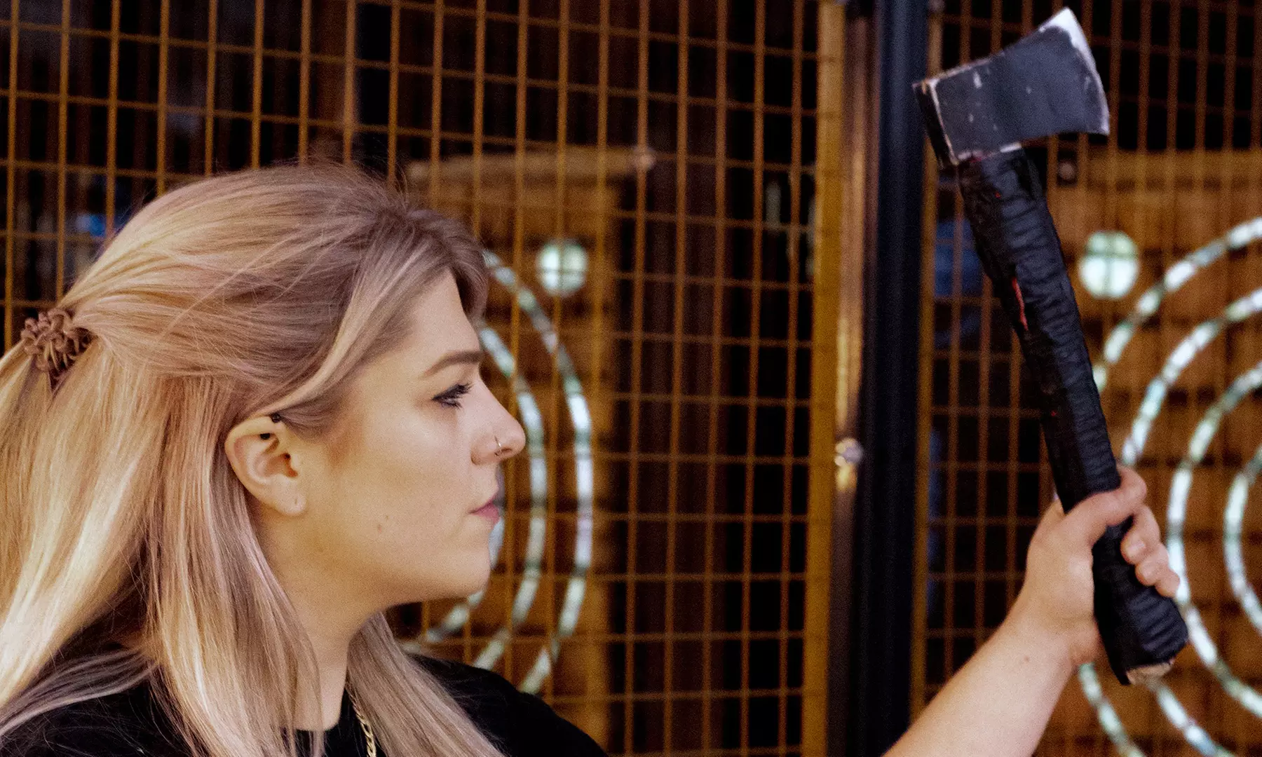 Axe Throwing with Smart Lanes, Touch-Screen Tab, & Expert Coaching