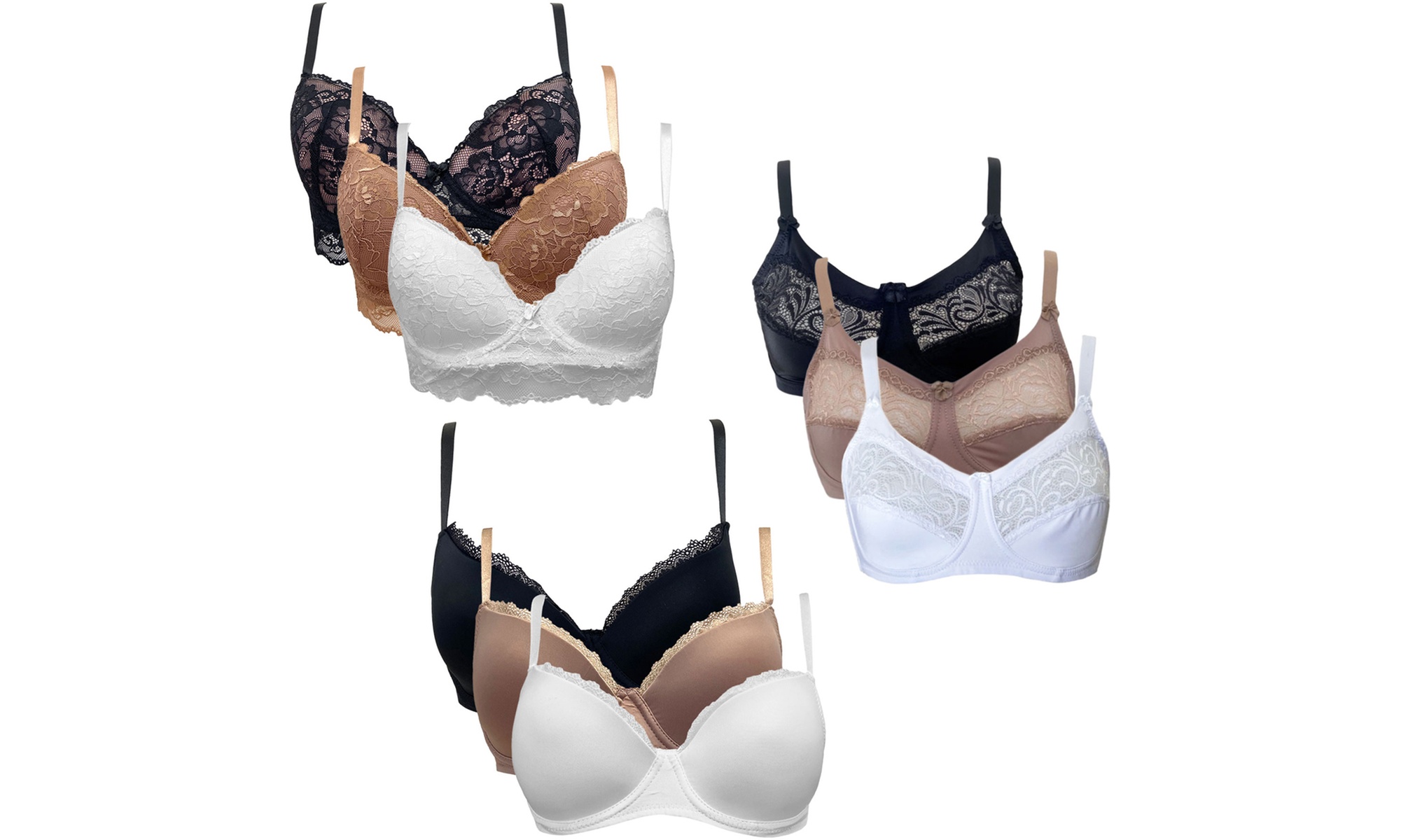 Pack di 3 reggiseni Coconuda