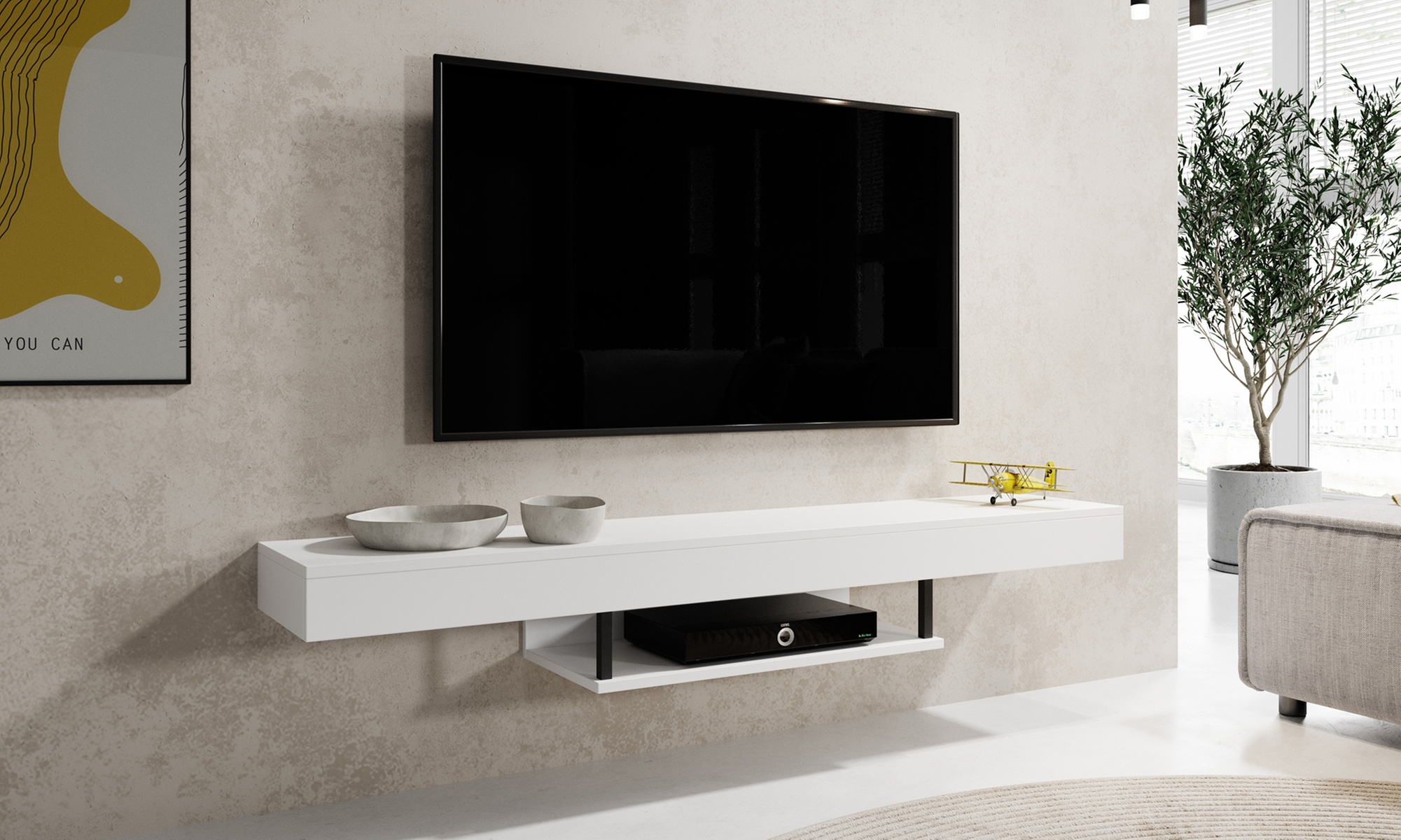 Meuble TV suspendu "Aydin"