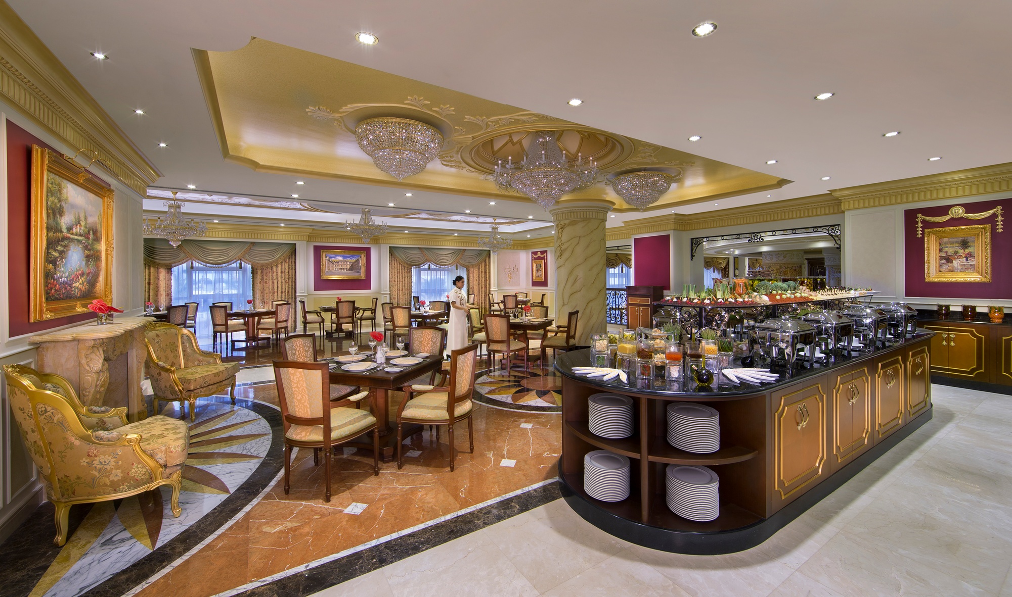 Buffet at Printania at 5* Royal Rose Hotel: Child AED 55, Adult AED 89