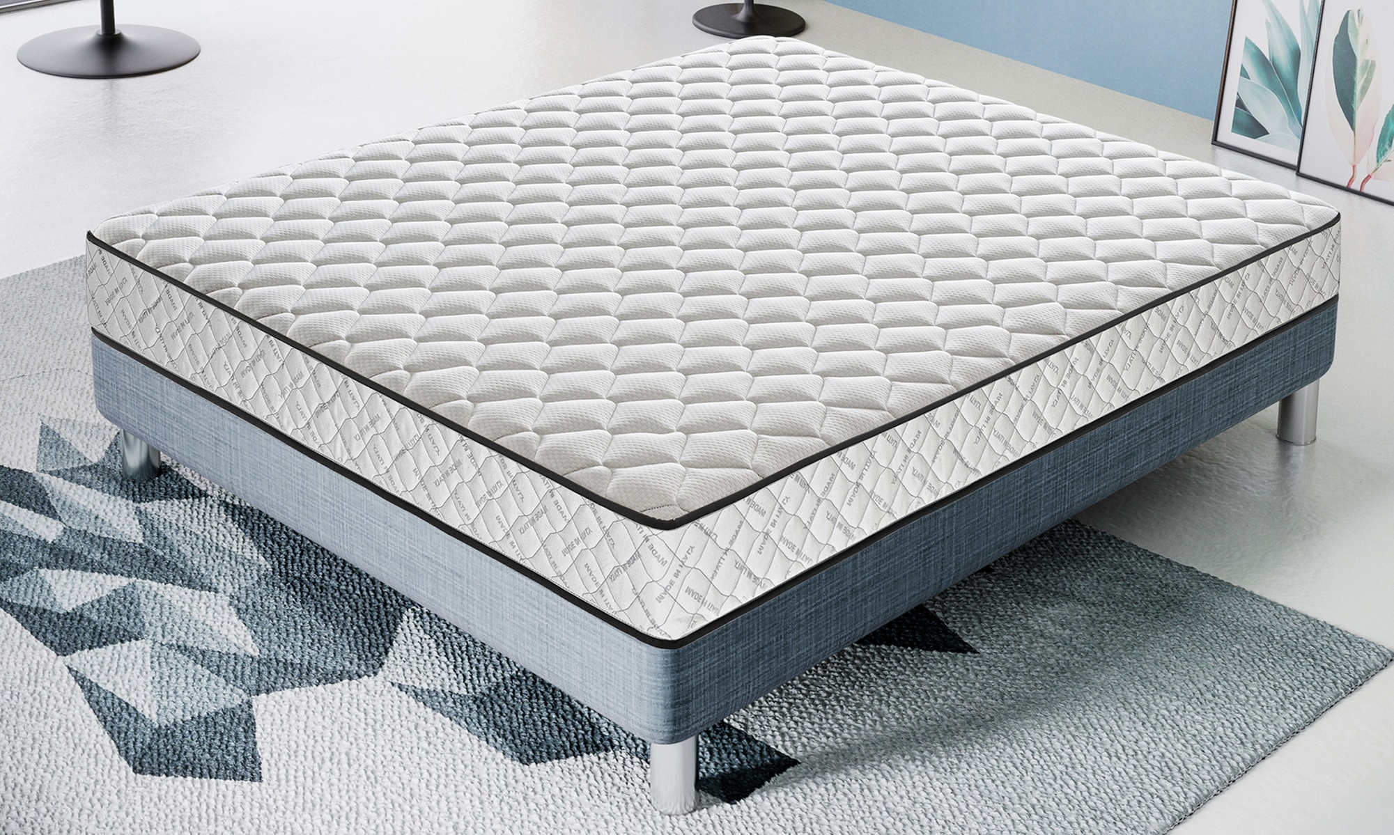 Matelas en gel à mémoire de forme avec 9 zones différenciées