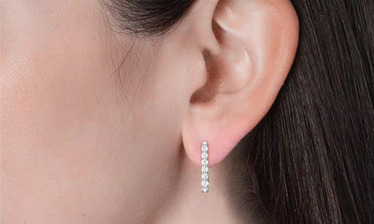 Moissanit-Creolen mit Brillantschliff, opt. mit Geschenkbox