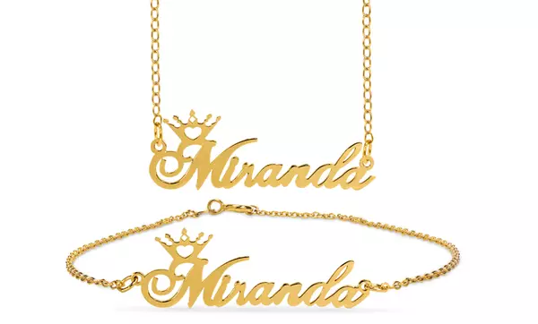 Personalized Name Crown Necklaces from MonogramHub (Up to 93% Off). Four Options Available. - Second Medium