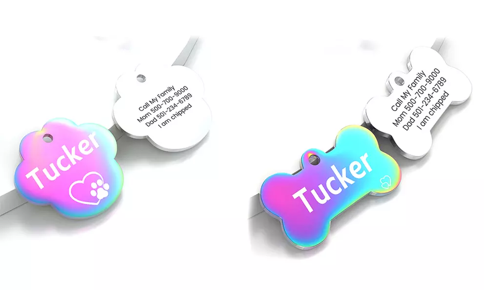 Halsbandanhänger für Haustiere mit personalisierbarer Gravur