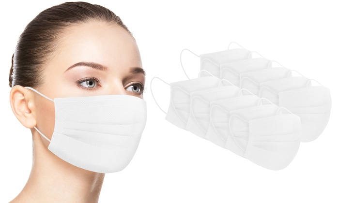 Disposable Non Medical Ply White Face Masks Pack Groupon