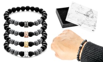 Bracelet Homme pierre mate