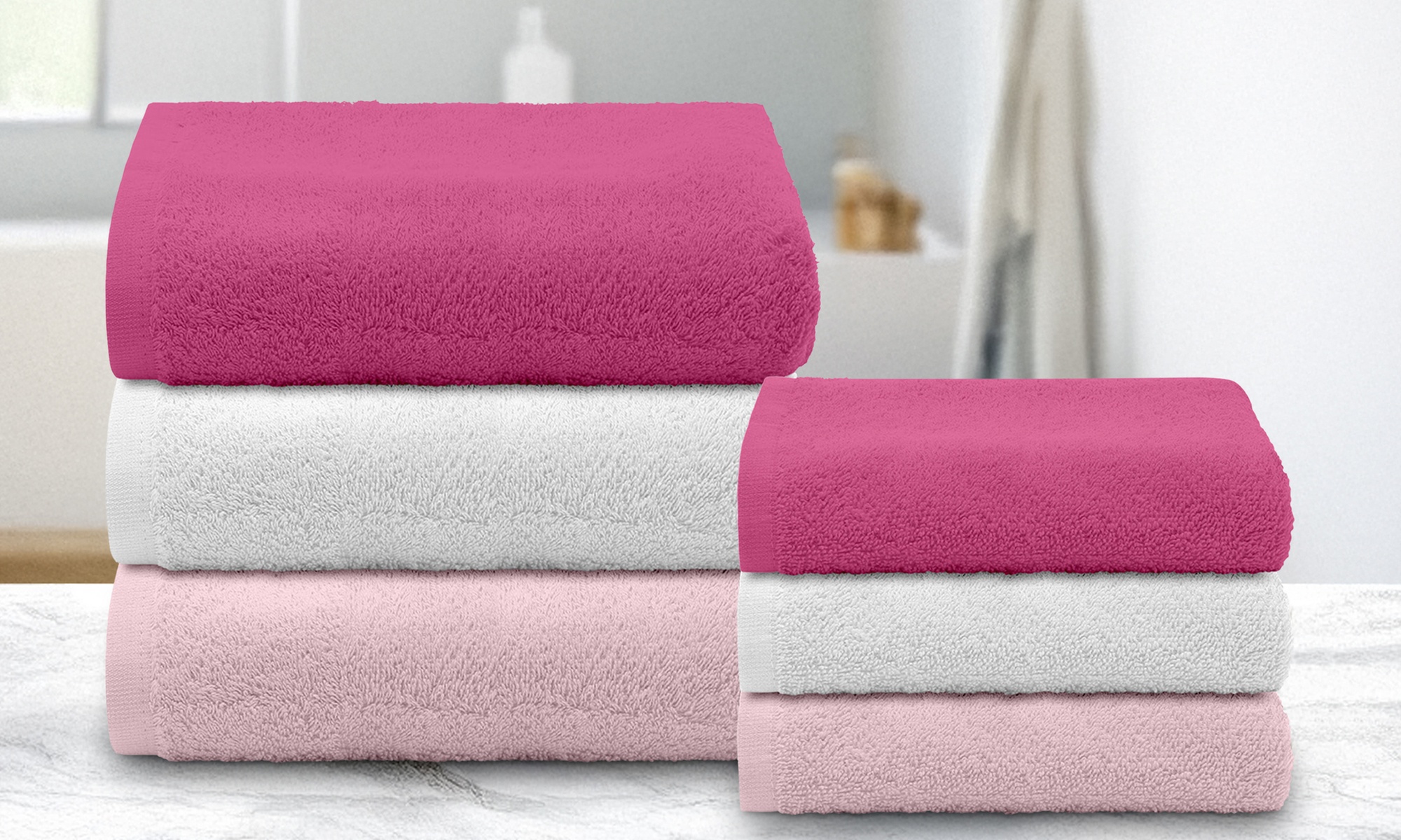 Lot de 6 serviettes éponge