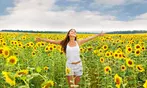 U-Pick Sunflower Admission for One, a Mason Jar and Sunflowers