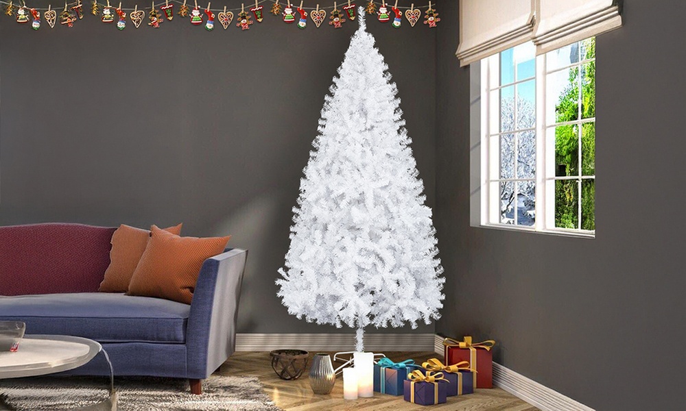Christmas Tree 7FT Iron Leg White Christmas Tree with 950 Branches