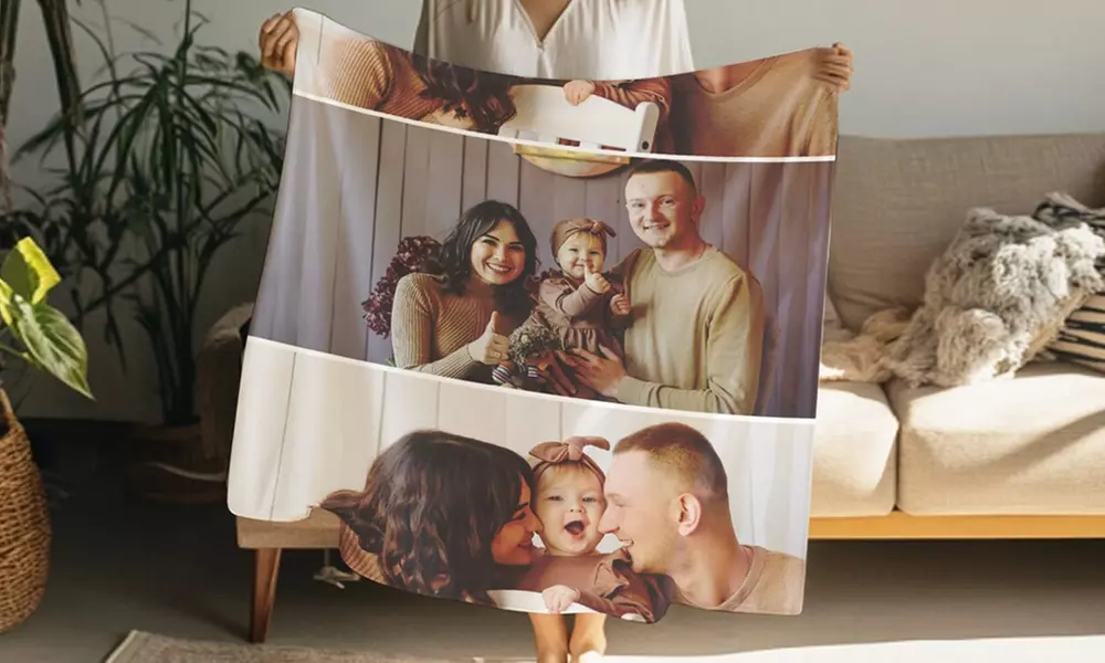 1 ou 2 couvertures avec photo personnalisées sur le site Justyling