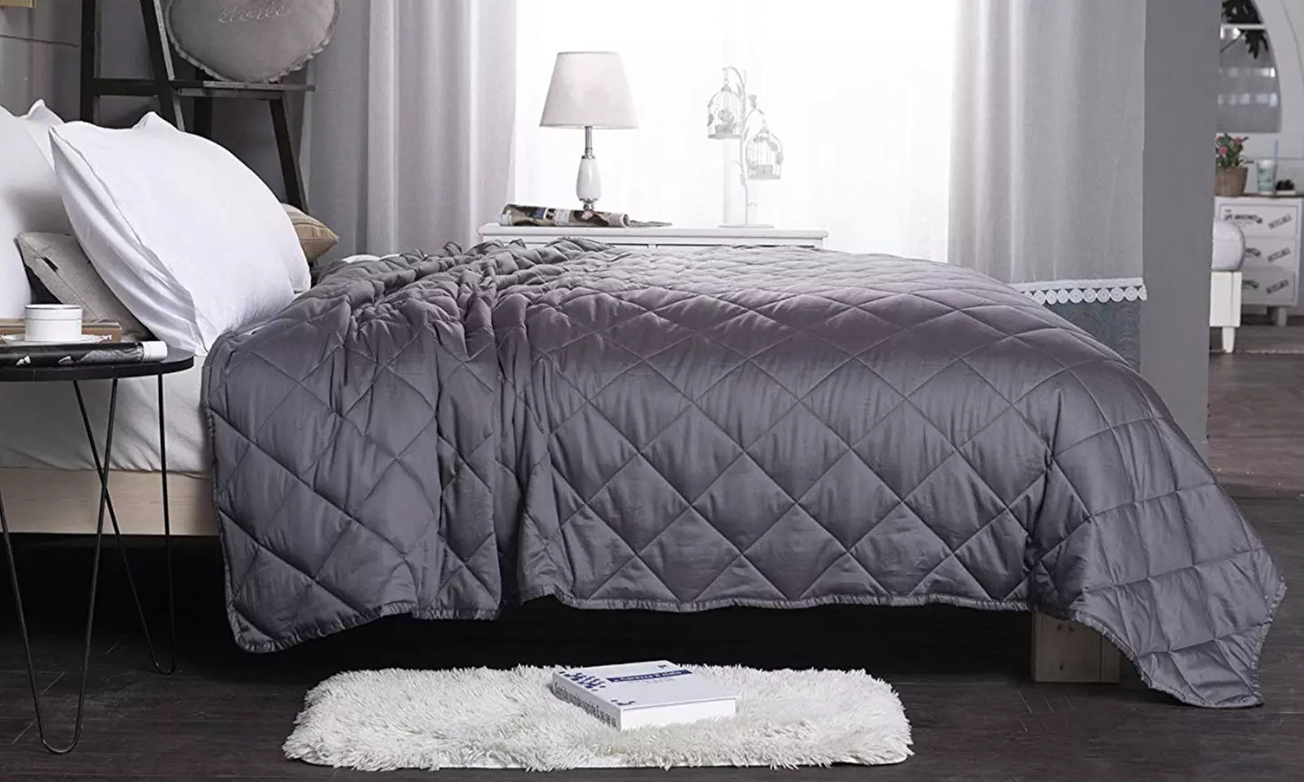 Reversible Anti-Anxiety Weighted Microfiber Blanket(12/15/20 Lbs)