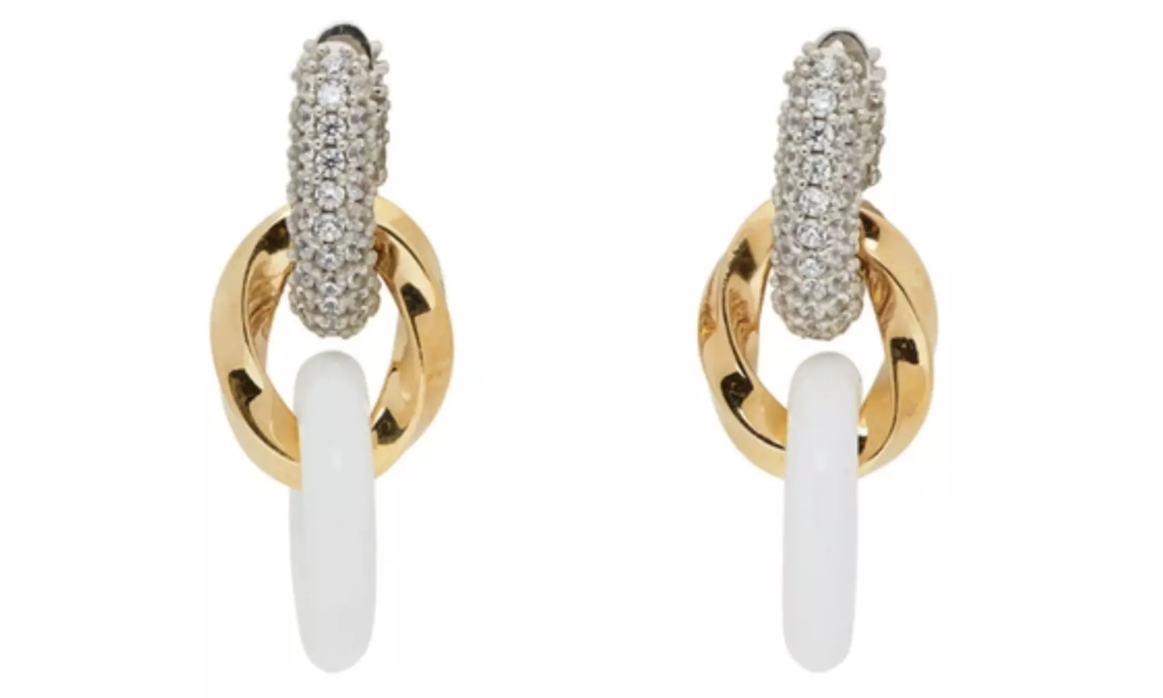 Bottega Veneta Crystal-Embellished Chain Earrings