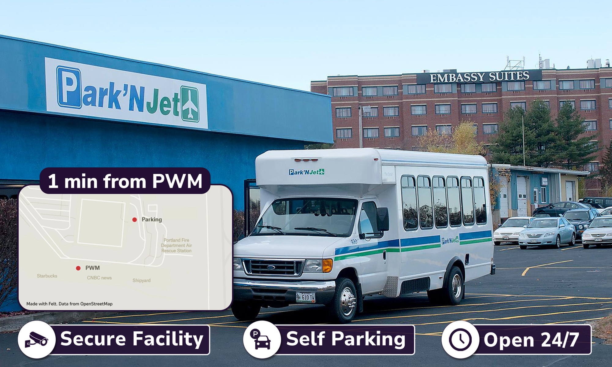 Affordable Long-Term Airport Parking at PWM's Park’N Jet – 3-14 Days