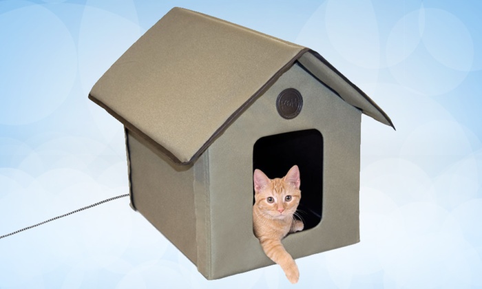 Outdoor Heated Cat House. Free Returns.