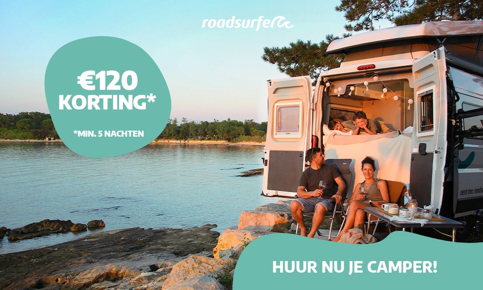€ 120 korting op camperhuur bij Roadsurfer