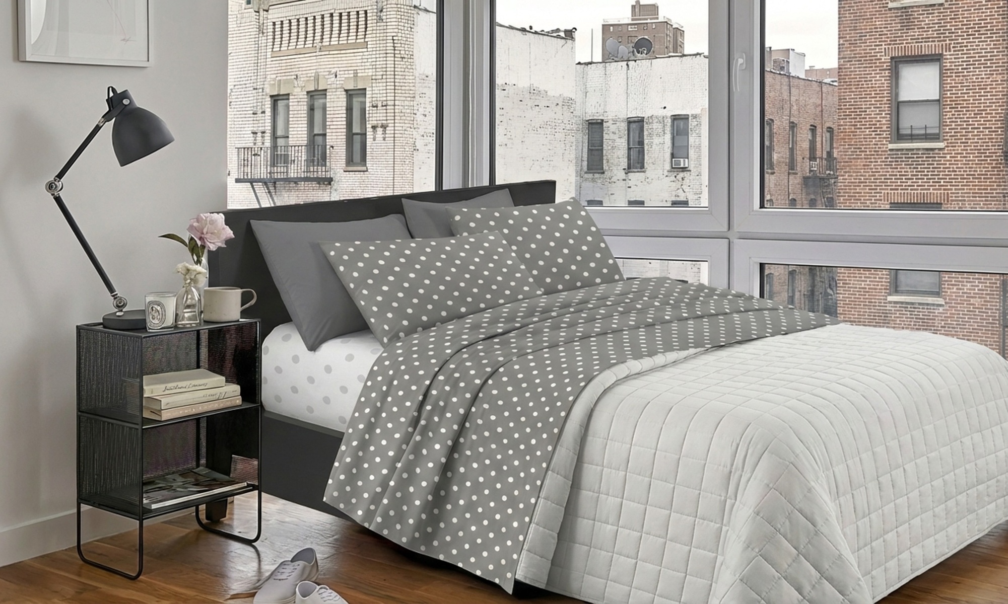 Completo lenzuola matrimoniali in 100% cotone