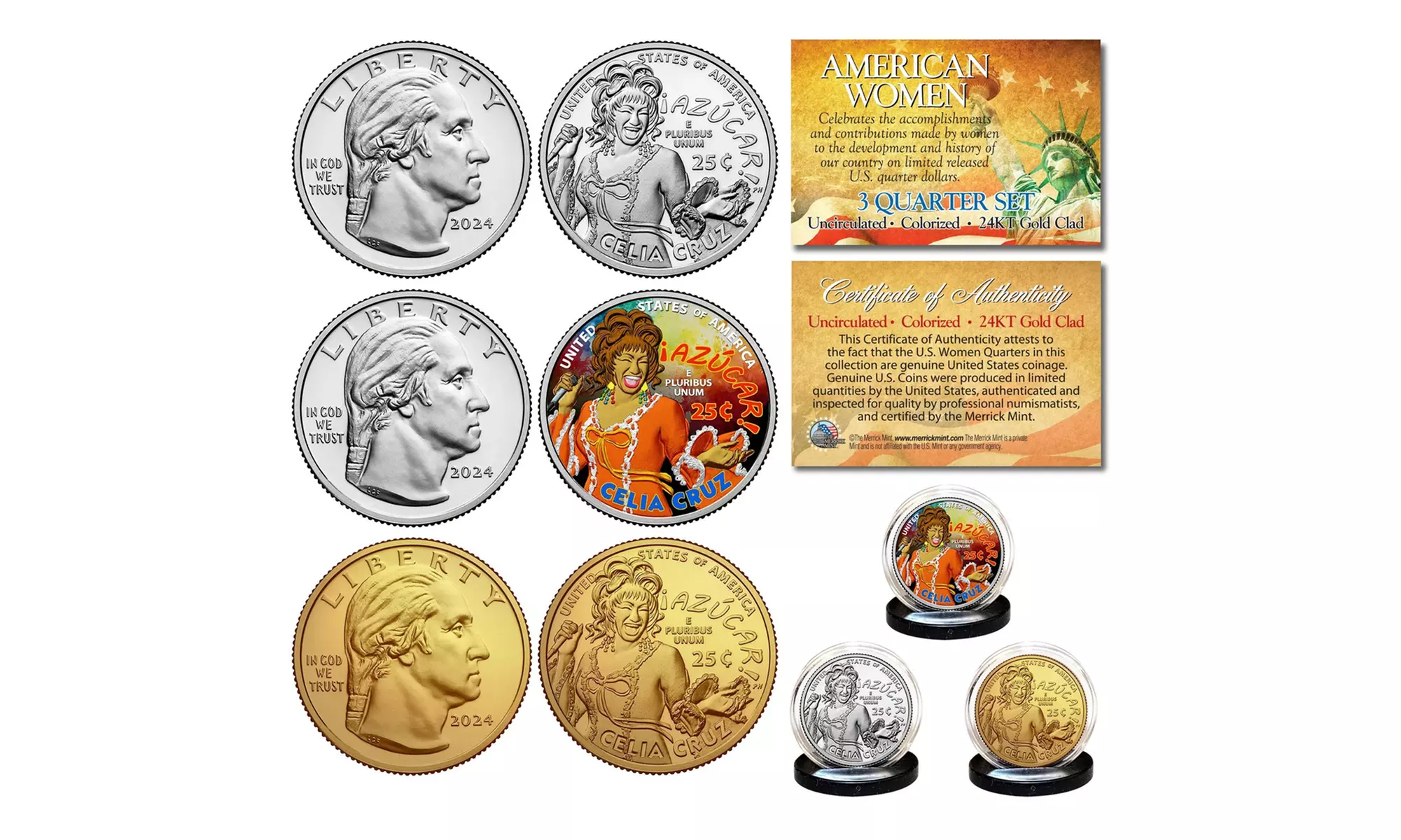 American Women Series U.S. Mint Colorized, 24K, & Uncirculated