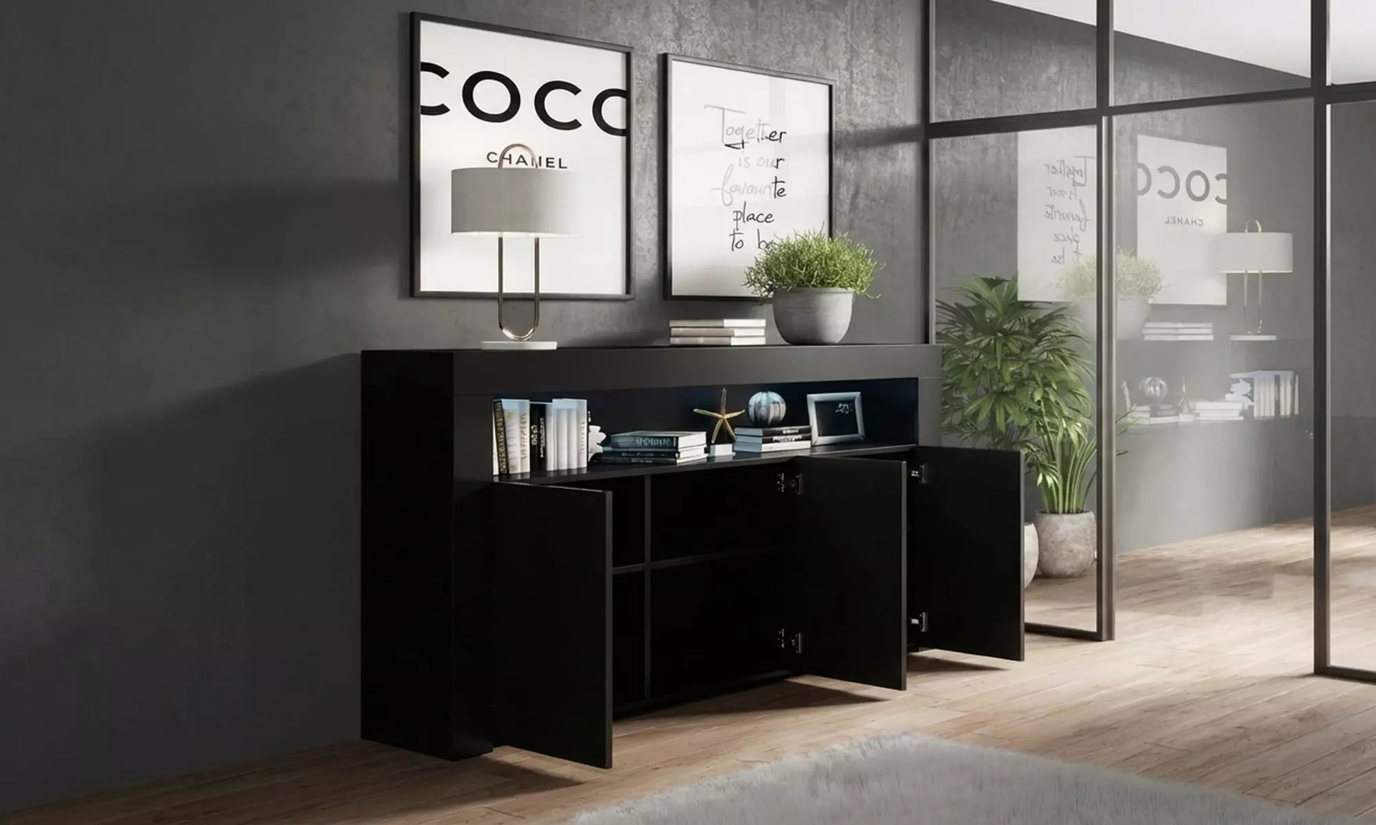 Sideboar mit LED-Beleuchtung