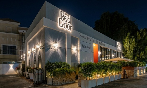 A beautifully presented dish in a vibrant, nature-inspired dining setting.