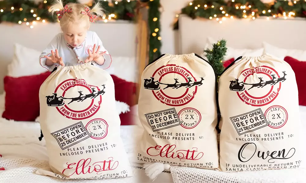 Make Holiday Gifting Magical with Custom Santa Delivery Bags (Up to 82% off)
