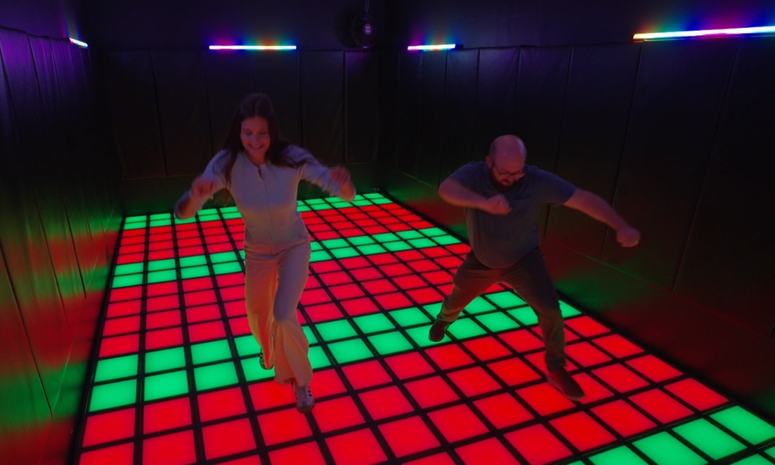 Interactive LED Floor Adventure Gaming for 2, 4, or 5 People