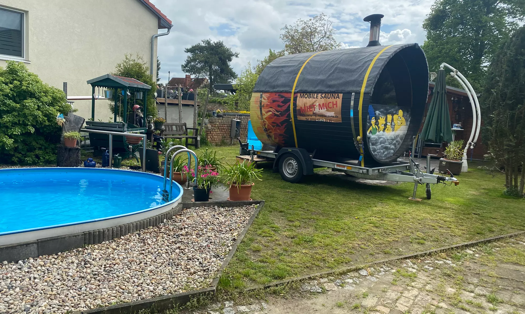 Mobile Sauna mieten für bis zu 6 Personen