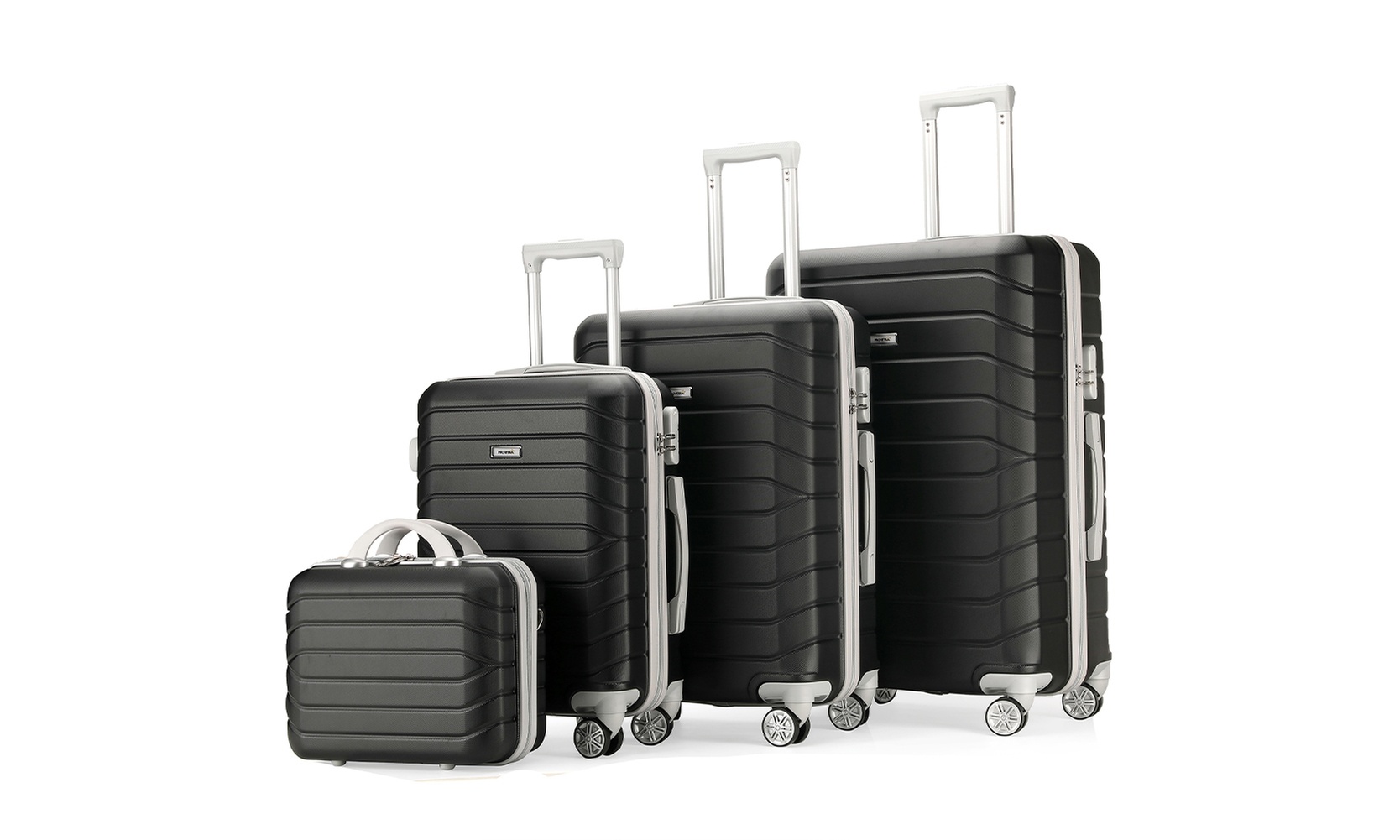 Set 4 valigie rigide con beauty case con invio gratuito Bakaji