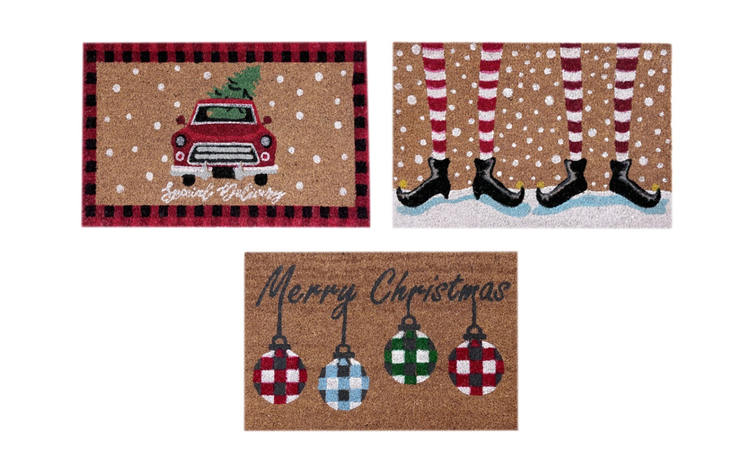 Zerbino natalizio antiscivolo in cocco