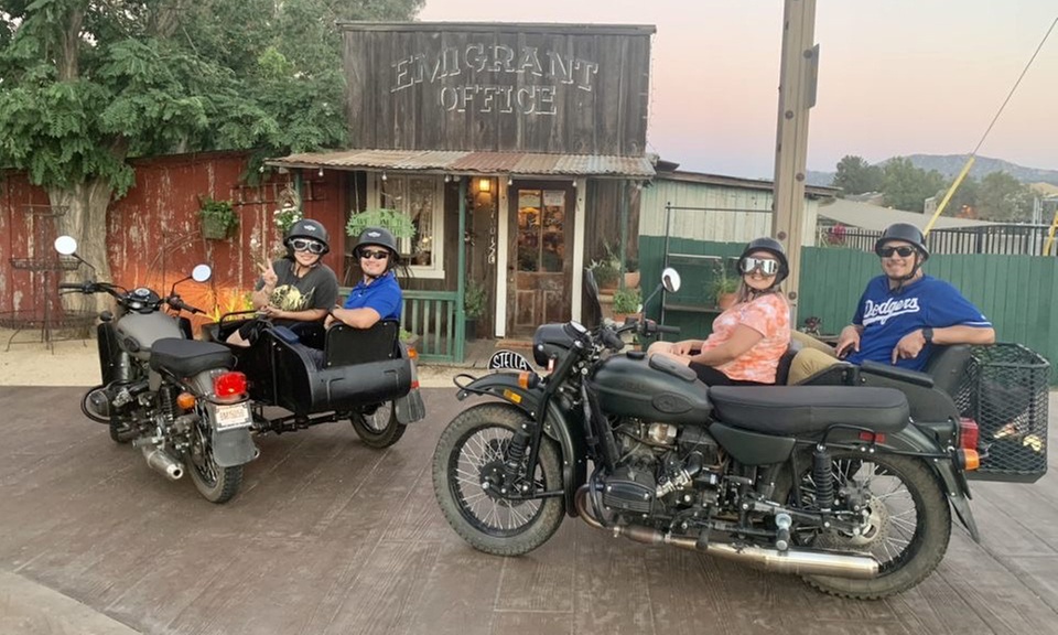 2.5 Hr Vintage Motorcycle Sidecar Culinary Tour for 2, 4, or 6 People