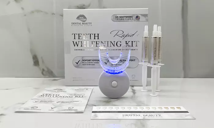Wertgutschein über 109 € für Zahn-Bleaching-Set Rapid+ inkl. Versand