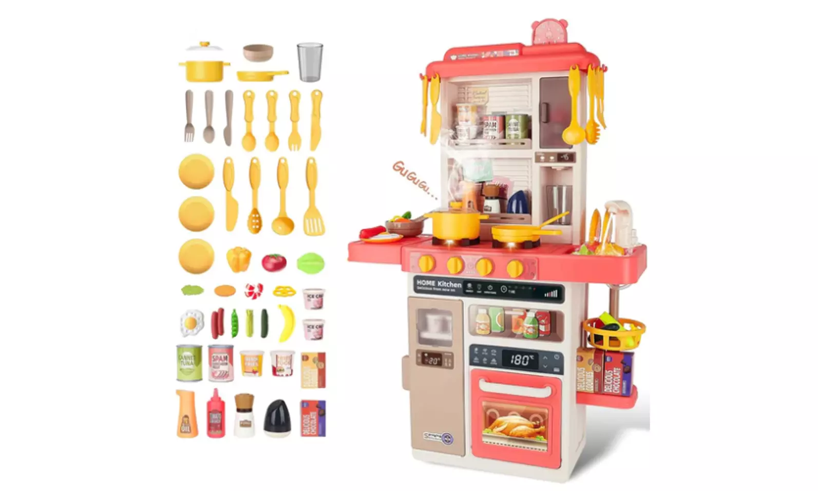 Kitchen Playset with Realistic Lights and Sounds
