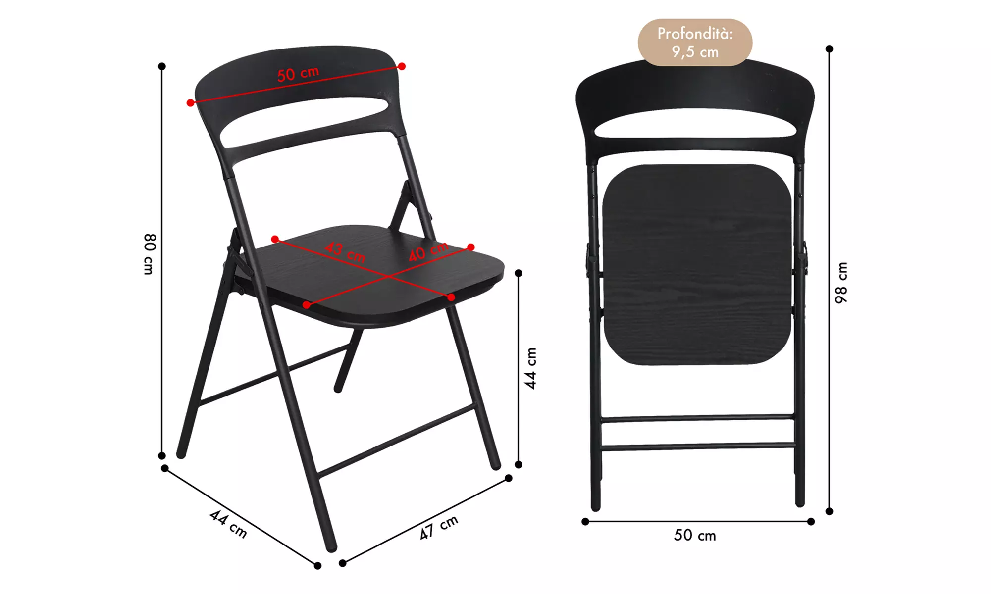 4er-Set Klappstühle „Isidora“
