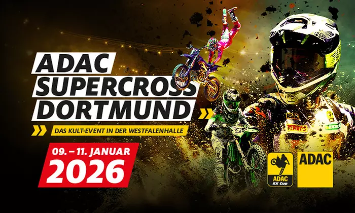 Ticket für den „ADAC Supercross“ am 09. & 11. Januar 2026 in Dortmund