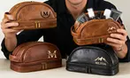 Travel in Style With Personalized Vegan-Friendly Leather Toiletry Bag (Up to 85% Off)