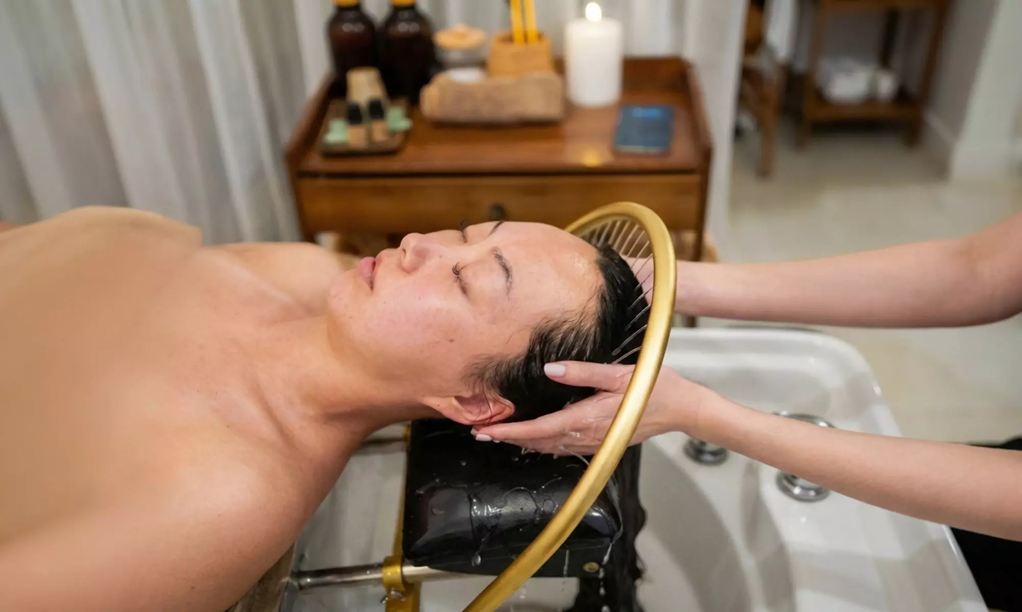 Japanese Head Spa & Detox: Facial, Massage, Hot Stones for Relaxation