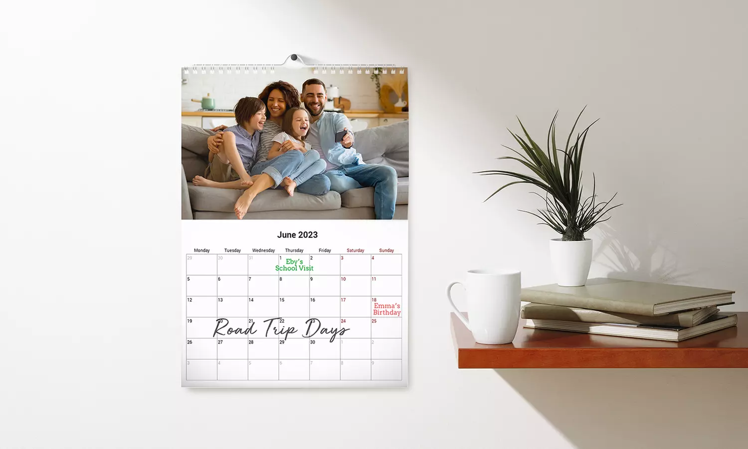 One, Two, Three, Four, Five, or Ten Custom Wall Calendar from Printerpix (Up to 94% Off). Two Sizes Available. - Primary Image