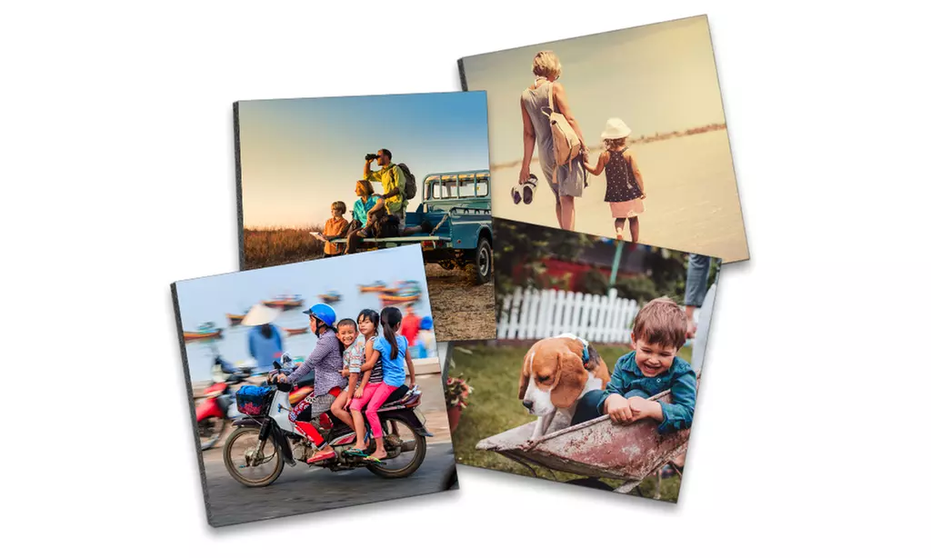 1, 3, 4, 5, 6, 9, 12, or 15 x Personalised Photo Tiles 20x20cm