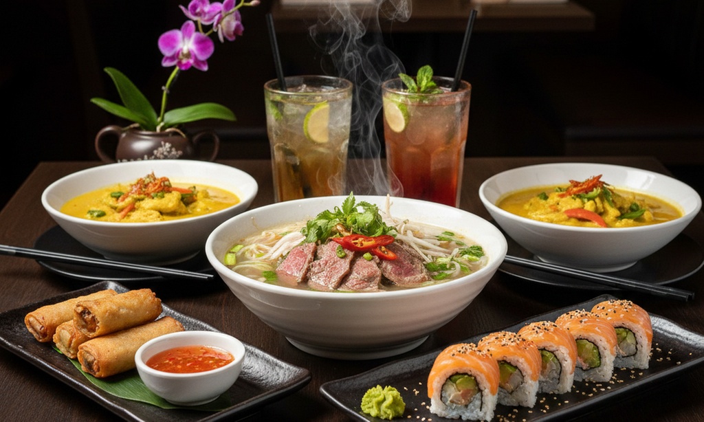 Frisch & lecker: asiatisches 2‑Gänge-Menü od. Sushi-Menü inkl. Getränk