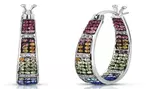 Elegant Crystal Hoop Earrings – Chamonix Jewelry