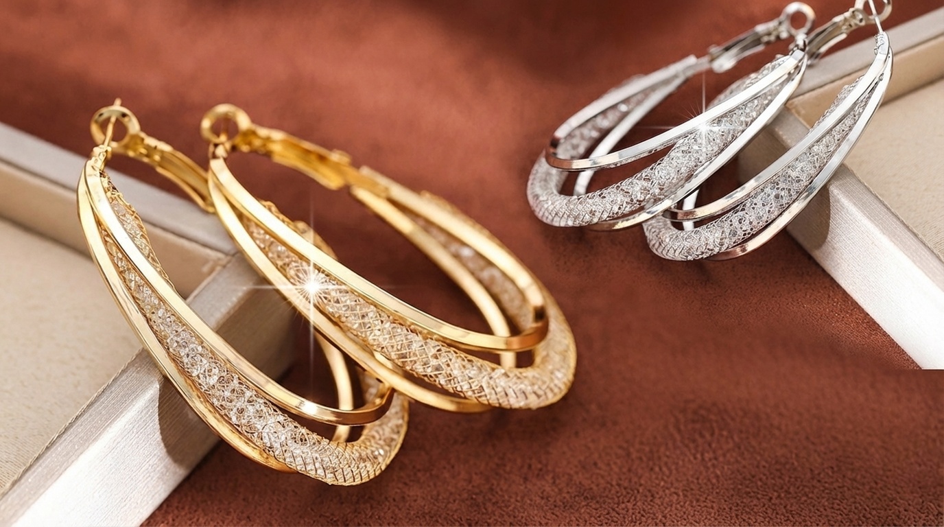 1 o 2 paia di orecchini a cerchio