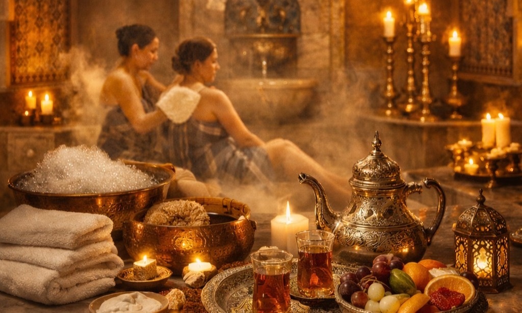 Frauentag-Angebot: Hamam Royal Paket inkl. Gesichtsmaske und Obstkorb