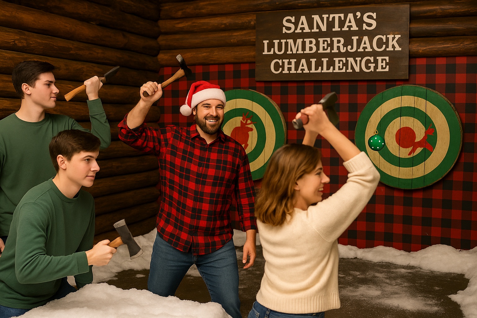 Santa's Lumberjack Axe Throwing at Bakersfield