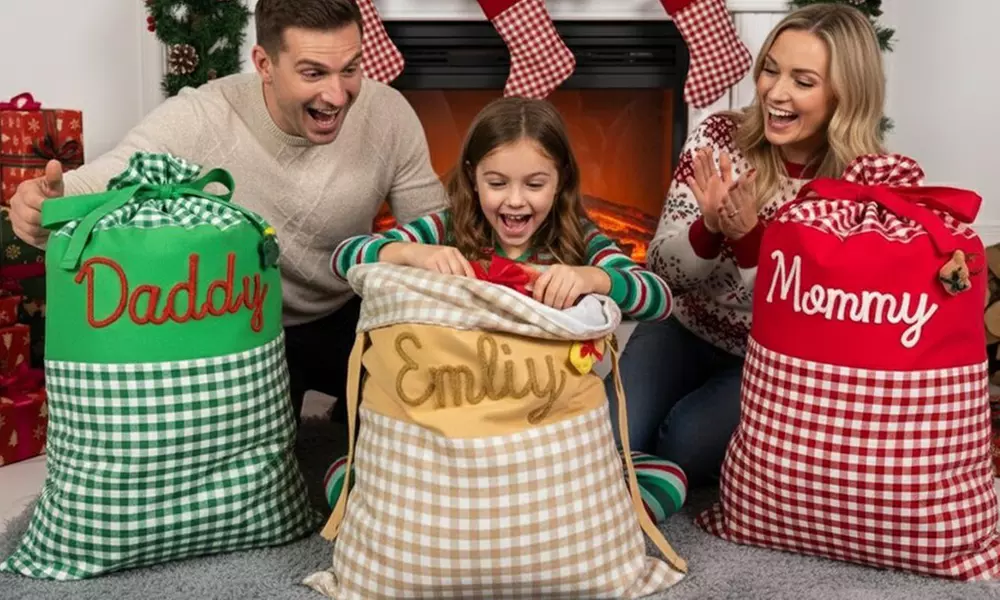 Make Holiday Gifting Magical with Custom Santa Delivery Bags (Up to 82% off)