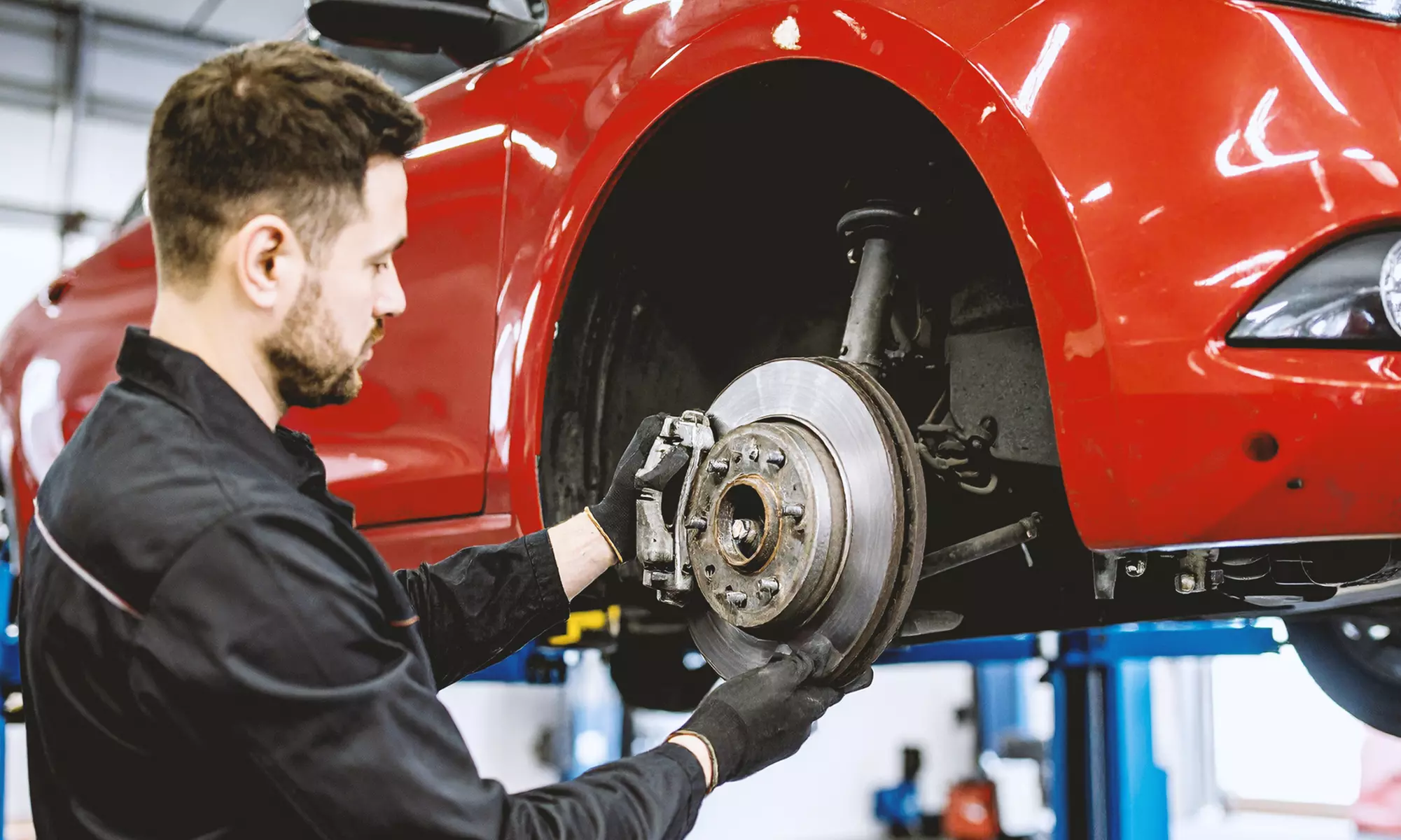 Front Brake Pad Replacement Plus Complimentary Brake Fluid and More