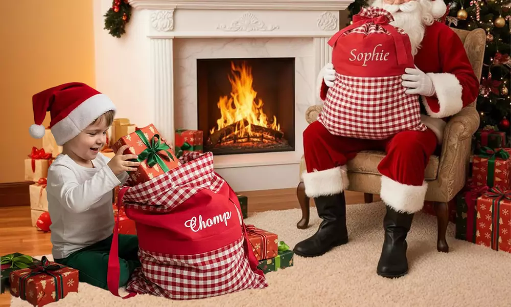 Make Holiday Gifting Magical with Custom Santa Delivery Bags (Up to 82% off)