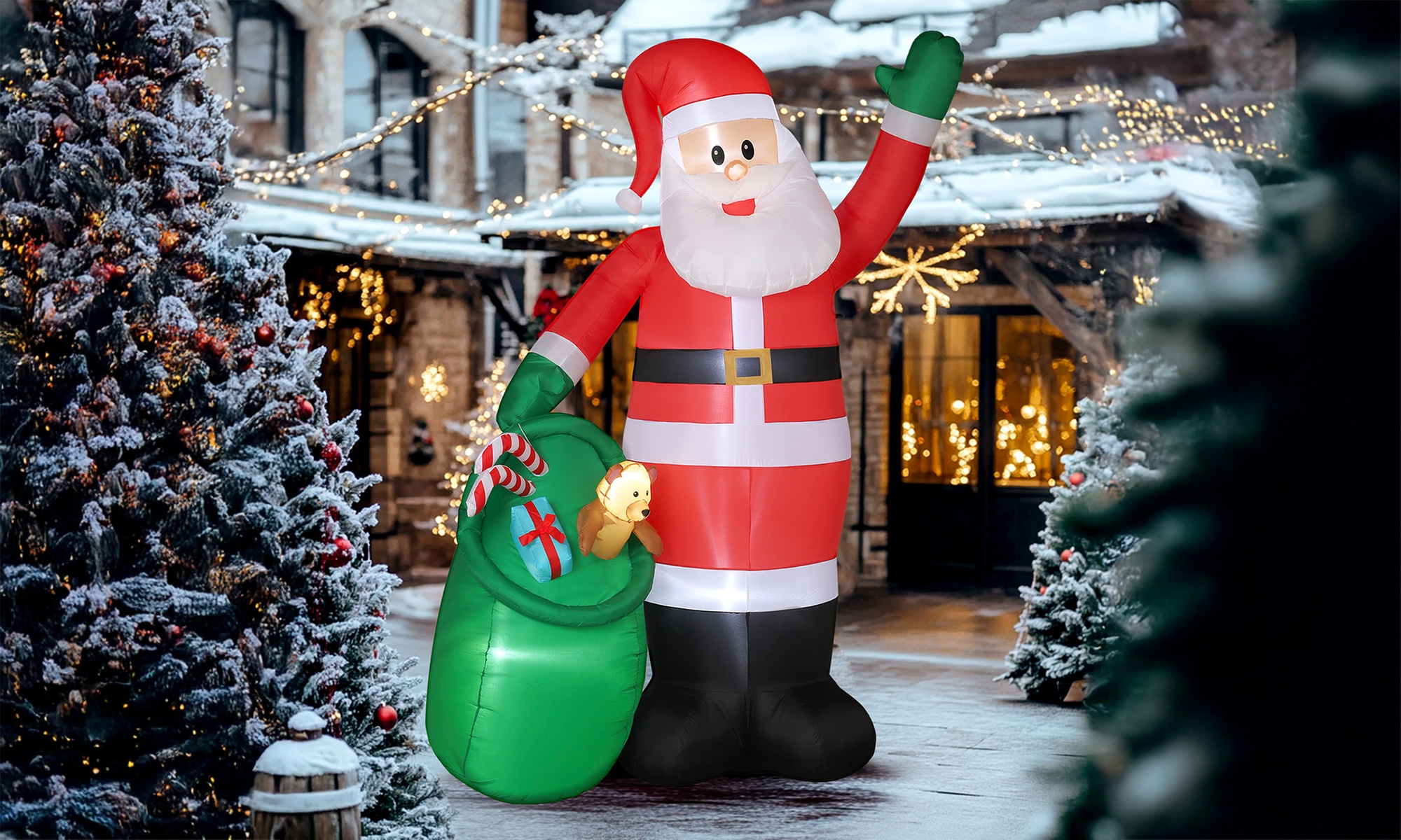 Outsunny Inflatable Santa Christmas Decorations