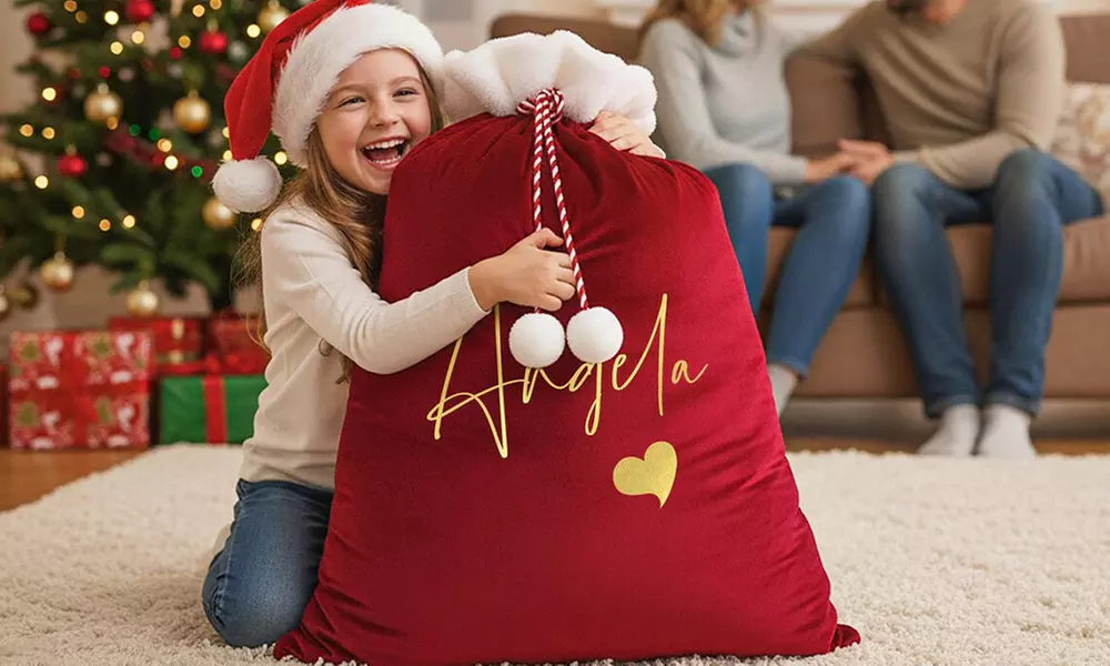 Make Holiday Gifting Magical with Custom Santa Delivery Bags (Up to 82% off)