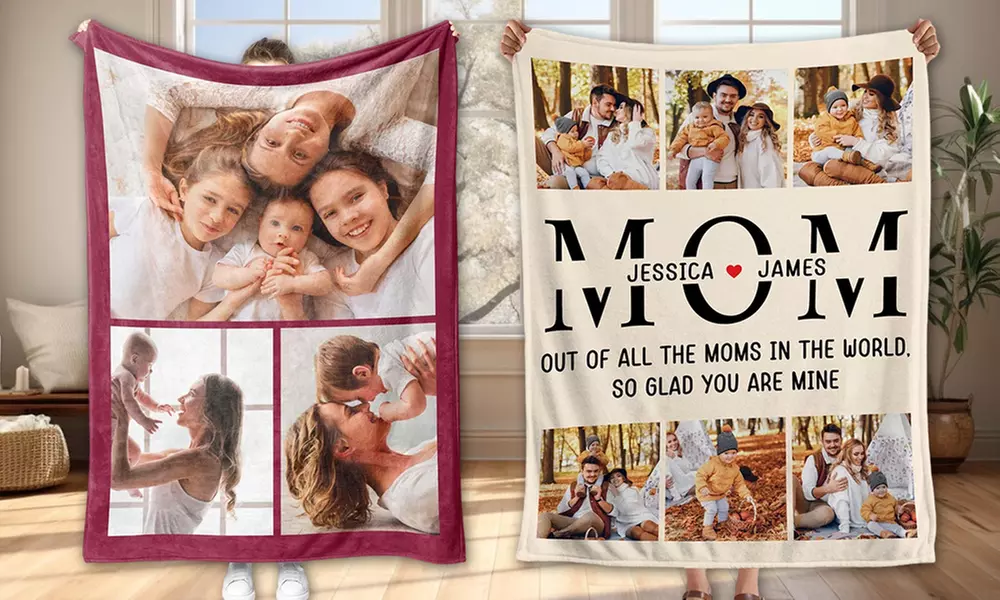 1 ou 2 couvertures avec photo personnalisées sur le site Justyling