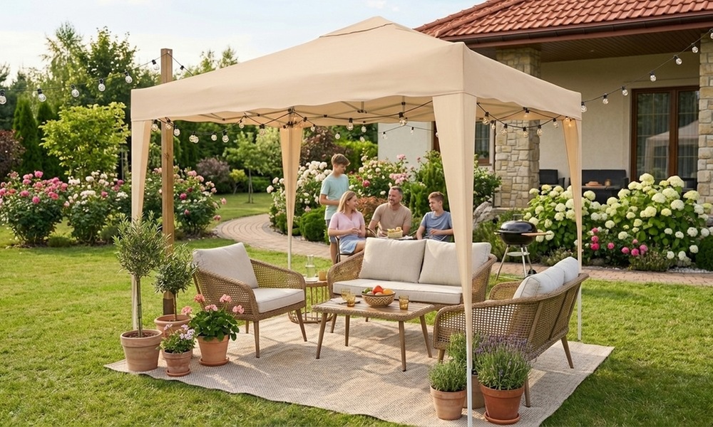 Gazebo pieghevole impermeabile 3 x 4 m, disponibile in vari colori