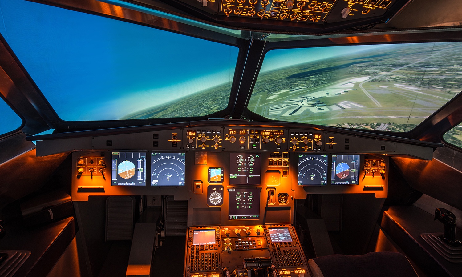 Vliegsimulator Airbus A320 ervaring: 1 of 1,5 uur vliegen voor 2